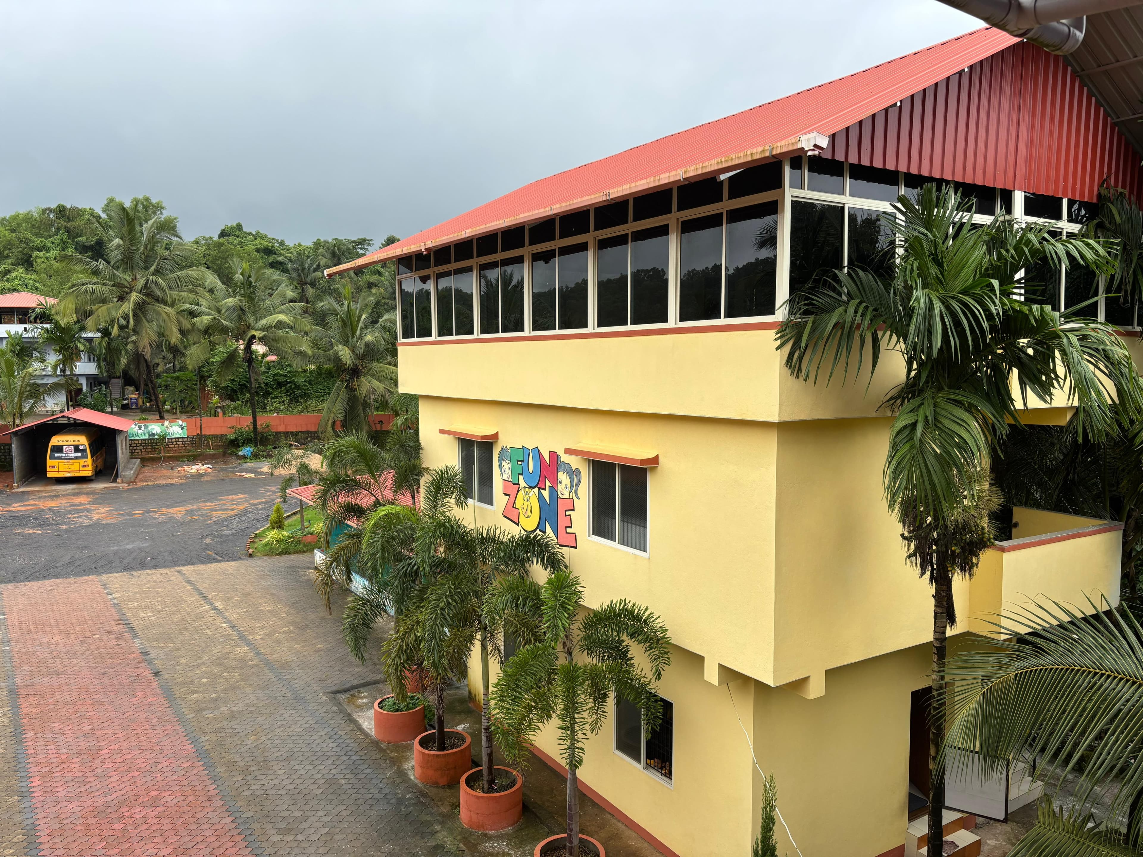 Students learning in classroom at Vidyaniketana